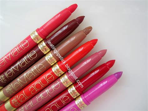 Eating Lipstick: L'Oreal La Laque and Le Matte Lipsticks