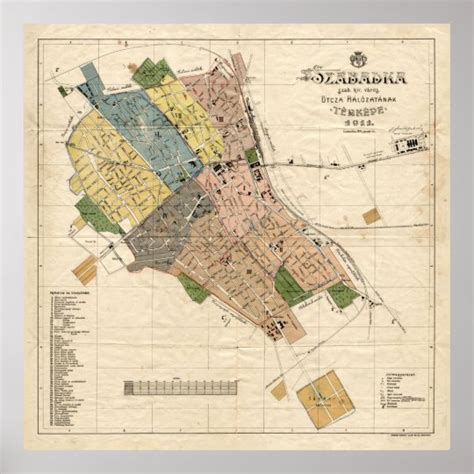 Vintage Map of Subotica Serbia (1911) Poster | Zazzle.com