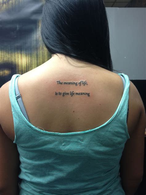 "the meaning if life, is to give life meaning" Tattoo Quotes, Give, Meant To Be, Feelings ...