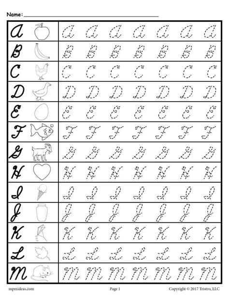 FREE Cursive Uppercase Letter Tracing Worksheets! Cursive Uppercase Letters, Cursive Alphabet ...