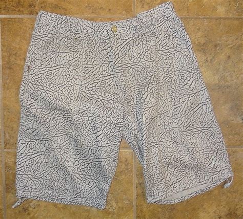 NIKE AIR JORDAN ALL OVER CEMENT ELEPHANT PRINT LOGO SHORTS GRAY BLACK ...