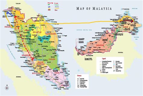 Malasia estados mapa - Malasia mapa hd (Sur-este de Asia - Asia)