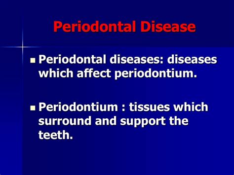 prevention of periodontal diseases