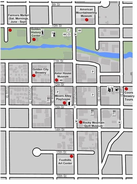 Golden Colorado Map