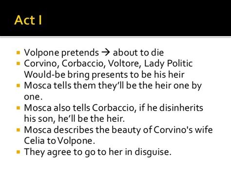 5 volpone summary