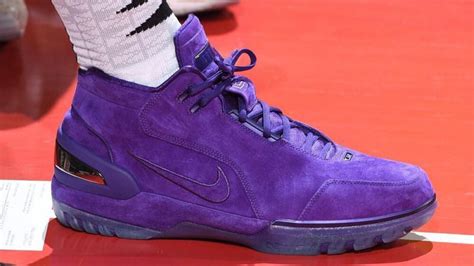 LeBron James Wears Purple Suede Nike Air Zoom Generation PE With Lakers ...