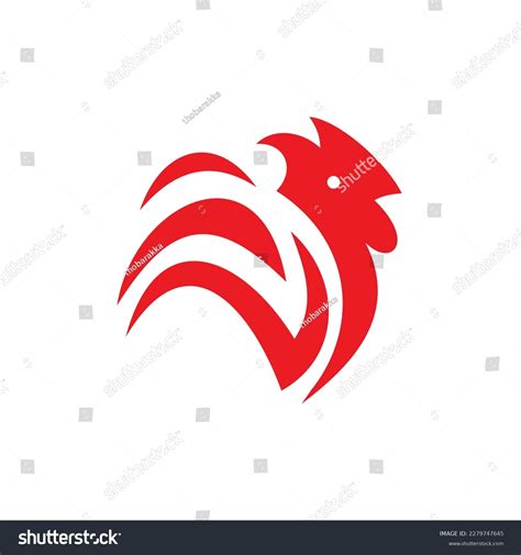 Red Rooster Vector Based Logo Abstract Stock Vector (Royalty Free ...