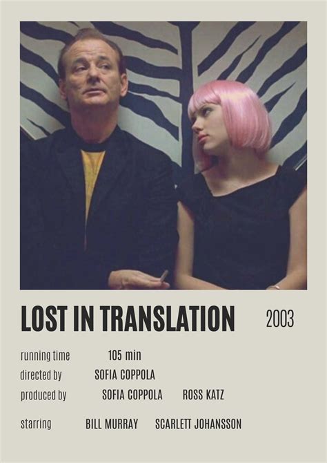 Lost In Translation | Lost in translation movie, Film posters ...