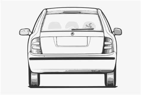 Car Back View - Car Drawing Back View Transparent PNG - 600x477 - Free Download on NicePNG