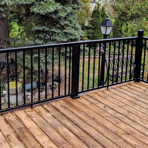 6' Long x 36" High Black Aluminum Deck Railing Kit | Nuvo Iron