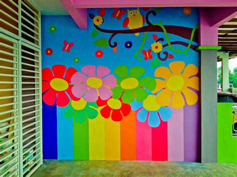 Lukisan Mural Dinding Sekolah