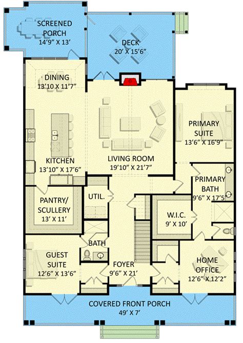 From Porch to Balcony: Unveiling the Floor Plan of a Gorgeous New-American Style Two-Story 4 ...