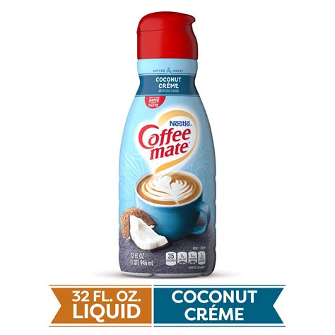 COFFEE MATE Coconut Créme Liquid Coffee Creamer 32 Fl. Oz. Bottle | Non-dairy, Lactose Free ...