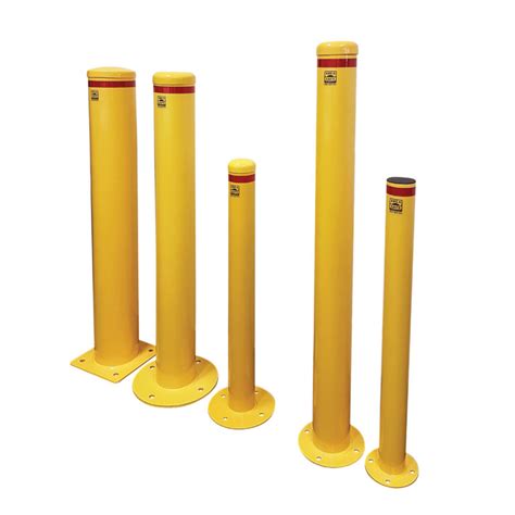 Steel Bollard Surface-Mounted Yellow