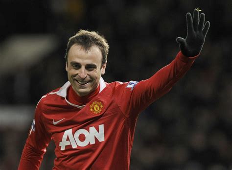 Manchester United's Dimitar Berbatov celebrates scoring his fifth goal against Blackburn Rovers ...