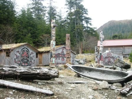 Native American Totem Poles at Potlatch Park in Ketchikan Alaska