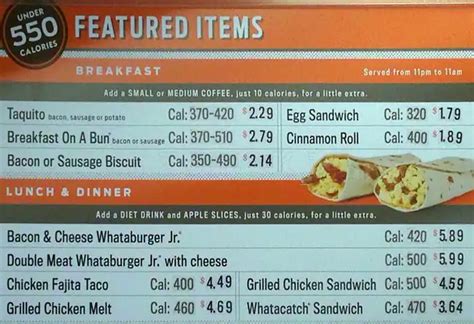 Menu at Whataburger fast food, Dallas, N Airfield Dr