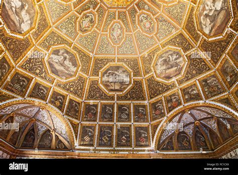 Interior of Pena palace in Sintra Stock Photo - Alamy