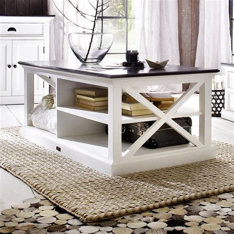 Halifax Contrast Rectangular Coffee Table - Pure White | DCG Stores