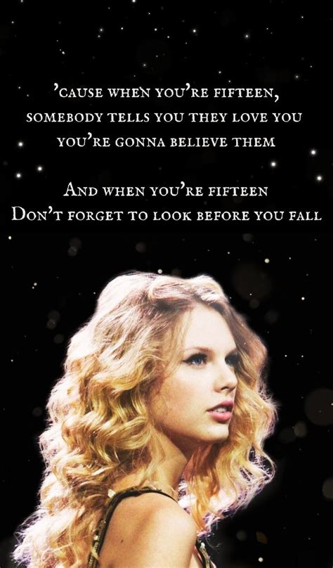 Taylor Swift - Fifteen (Taylor's Version) (Lyrics) | Taylor swift ...