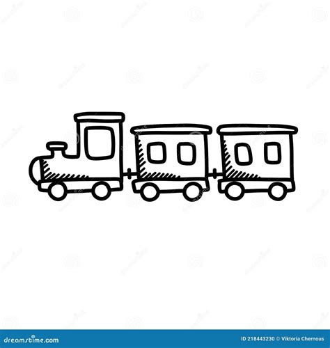 Train Doodle Stickers Cartoon Vector | CartoonDealer.com #58120715