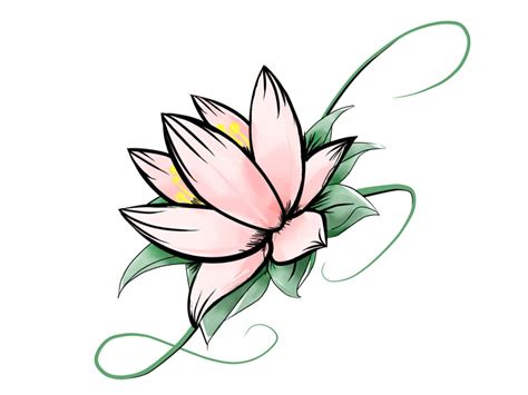 Simple Lotus Flower Drawing - ClipArt Best