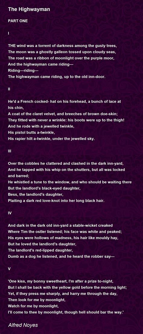 The Highwayman - The Highwayman Poem by Alfred Noyes