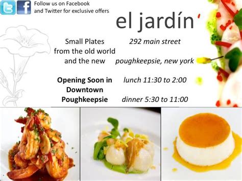 Menu at El Jardin Restaurant, Poughkeepsie