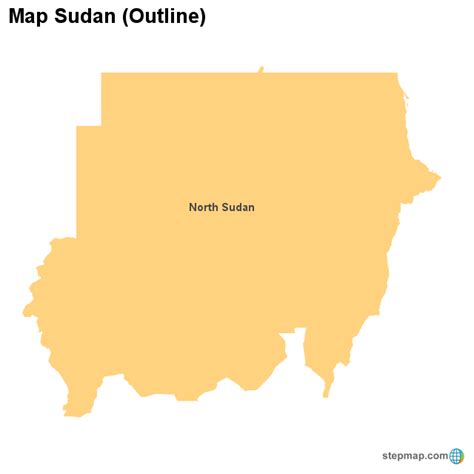 StepMap - Map Sudan (Outline) - Landkarte für Sudan