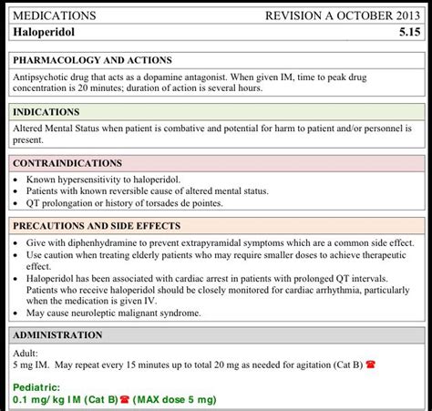 Haloperidol | Nursing school pharmacology, Pharmacology nursing, Emergency nursing