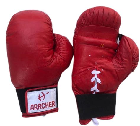 Arrcher Red 12 OZ Leather Boxing Gloves, Size: Large at Rs 450/pair in ...