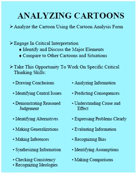 Analyzing Political Cartoons Worksheet