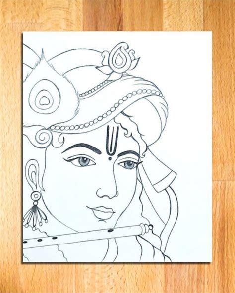 How to draw Lord Krishna drawing | How to draw Lord Krishna face drawing for Beginners | Hard ...