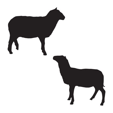 Sheep silhouette art 7271209 Vector Art at Vecteezy