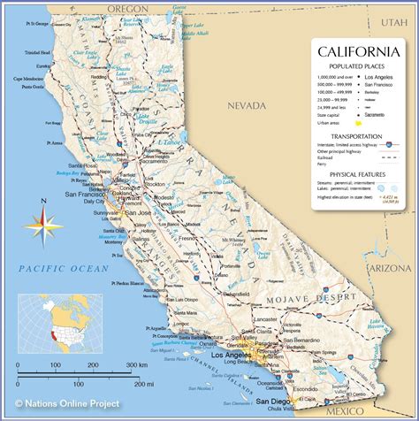 California_map | Mapa de california, California, Arizona