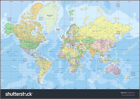 World Political Map Mercator Projection - map : Resume Examples #0g275gXYPr