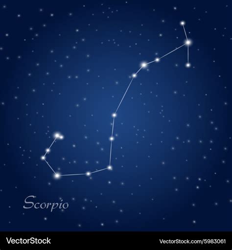 Scorpio constellation zodiac Royalty Free Vector Image