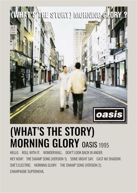 (What’s The Story) Morning Glory - Oasis | Póster de música, Pósteres vintage, Posters peliculas