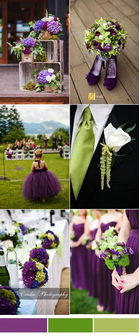 Purple and Green Wedding Color Palette Lime Green Weddings, Purple And ...