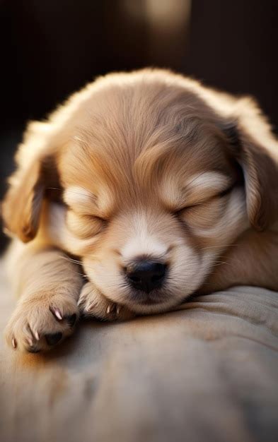 Premium AI Image | A Image of a Miniature Puppy Sleeping