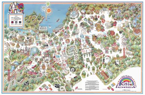 Six Flags Great Adventure 1986 poster map. It has the Ultra Twister AND the Bobsleds! | Six ...