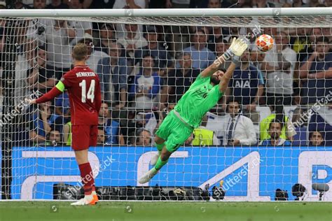 Liverpool Goalkeeper Alisson Becker Saves Christian Editorial Stock ...