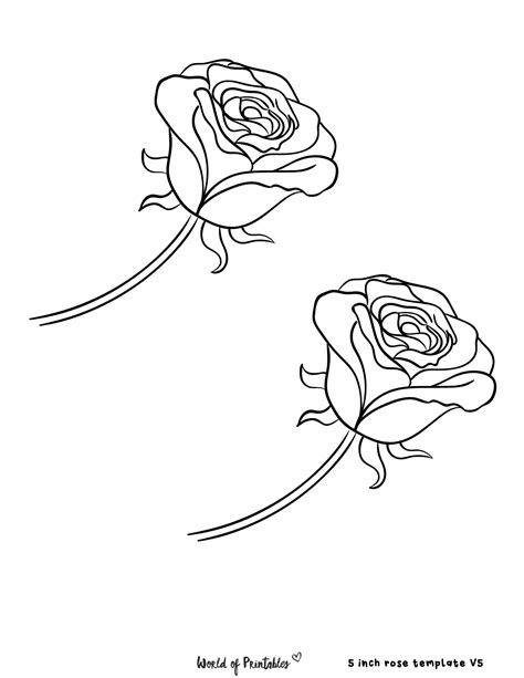 Printable Rose Flower Template Cut Out | Best Flower Site