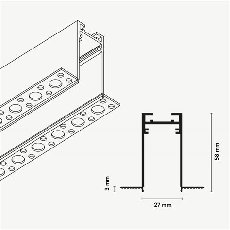 CLIXX SLIM magnetic track system - recessed (rimless) profile - white ...