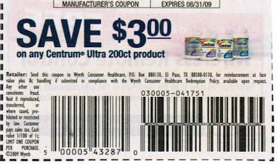 Free Coupons Online: Centrum Coupon for Vitamins Coupons