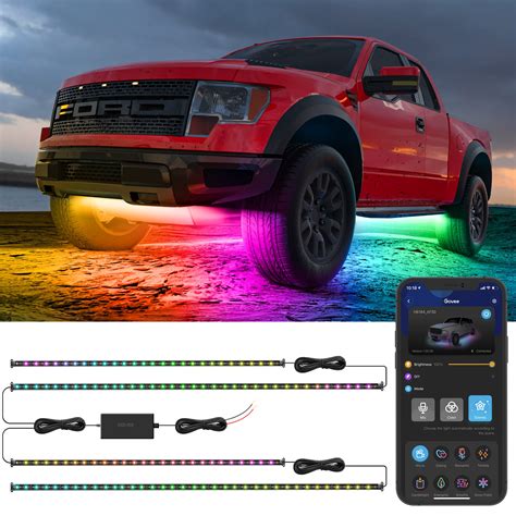 Buy Govee Underglow Car Lights, 4 pcs RGBIC Smart LED Lights with 16 Million Colors and 10 Scene ...