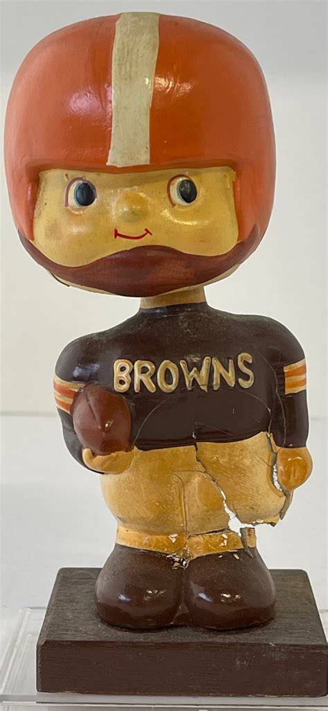 1960's Cleveland Browns Mascot Vintage Bobble Head Nodder Brown Base ...