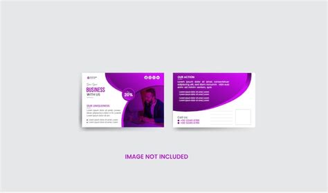 Premium Vector | Modern and luxury post card template