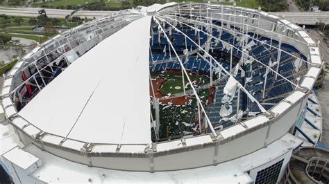 Rays' Tropicana Field damaged by Hurricane Milton: See photos, video