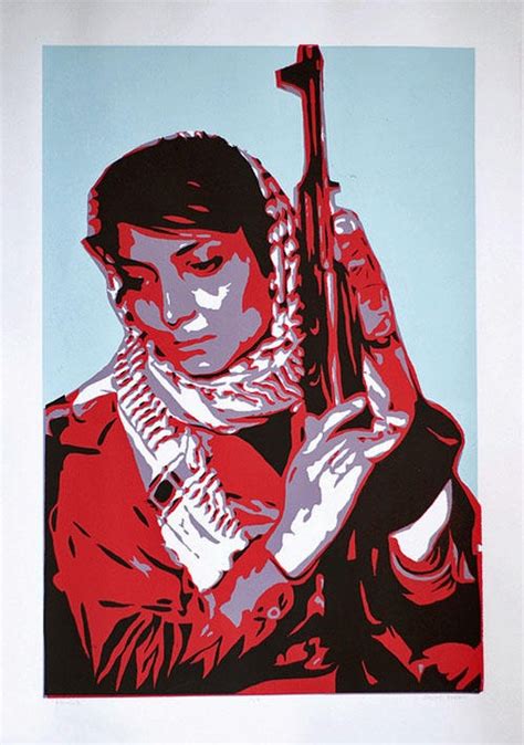 Leila Khaled - Silkscreen | Palestine art, Protest art, Swag poster